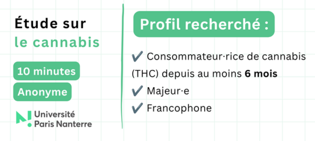 Participez à une étude sur le craving du cannabis